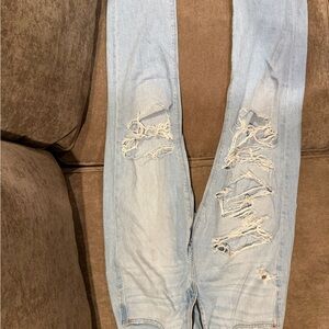 American Eagle womens size 4 Light Blue Distressed Jeans